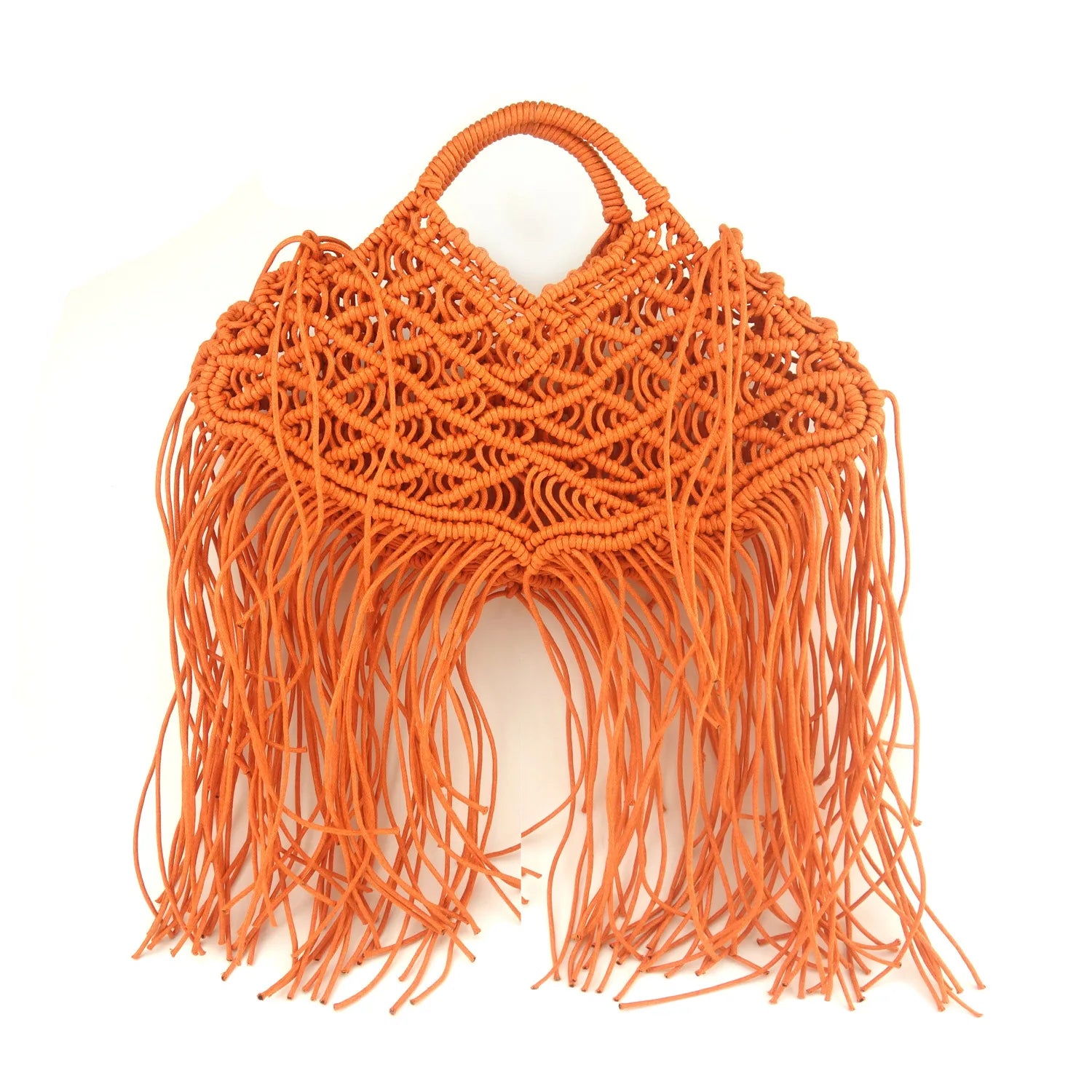 Bolso Tote Bali de Paja Calada – Estilo Bohemio de Gran Capacidad con Borlas