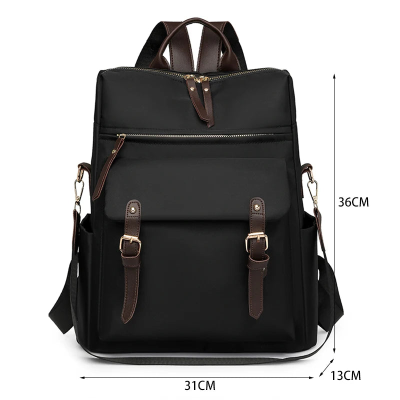 Mochila de Nailon para Mujer – Elegancia Funcional y Gran Capacidad