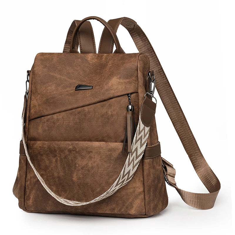 Mochila Bandolera de Cuero PU para Mujer – Elegancia, Capacidad y Comodidad