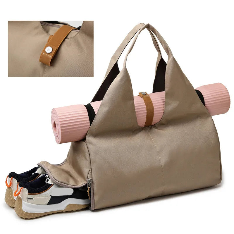 Bolsa de Deporte Premium con Compartimento para Calzado – Color Caqui