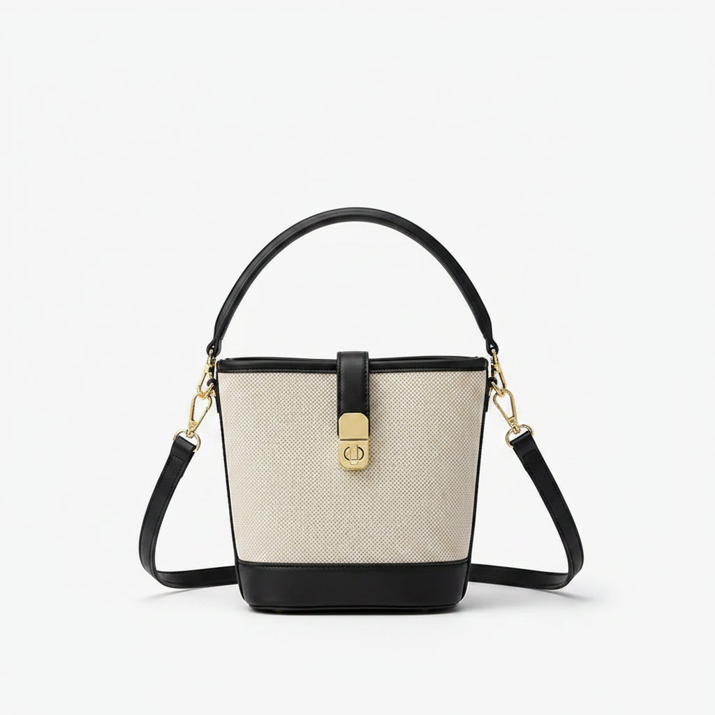Bolso Bandolera Tipo Cubo Bicolor para Mujer