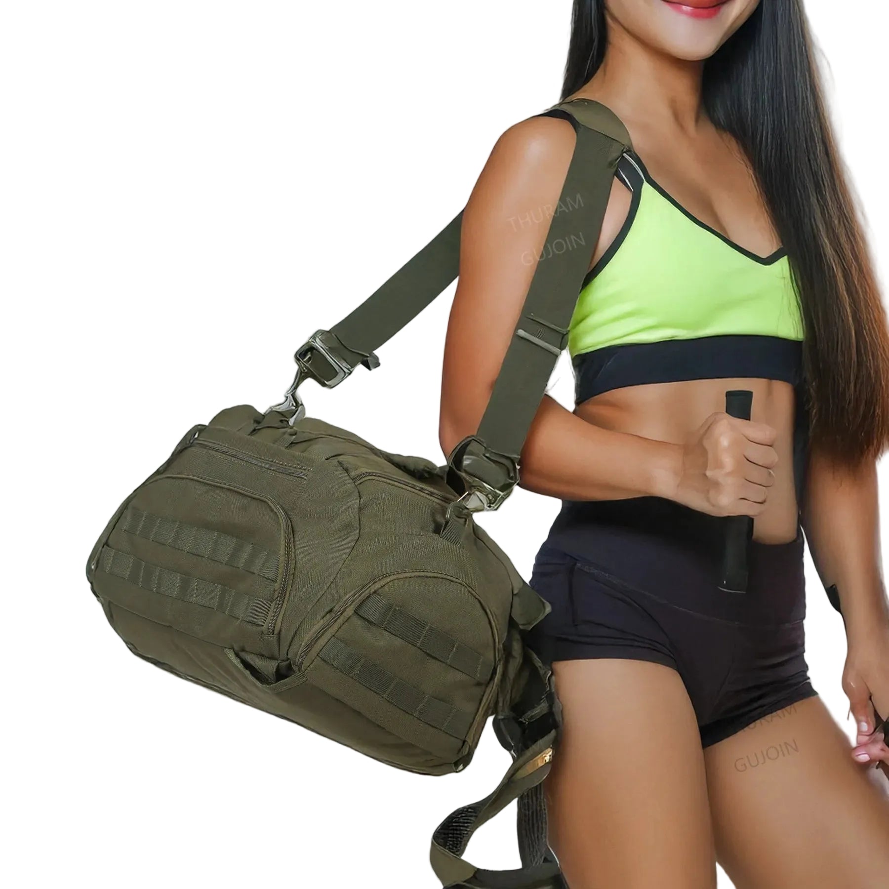 Mochila Urban Thuram Verde – Estilo Versátil y Gran Capacidad
