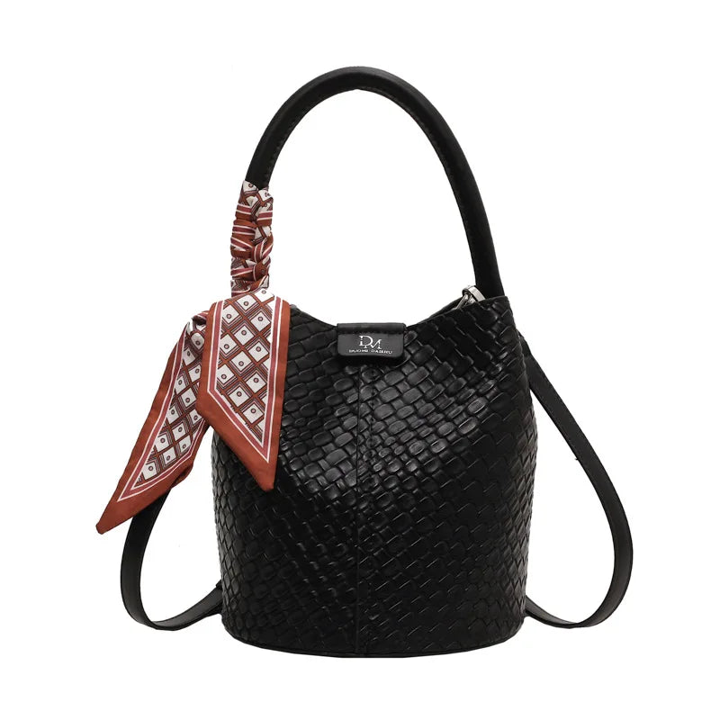 Bolso Bandolera Cubo Efecto Trenzado para Mujer