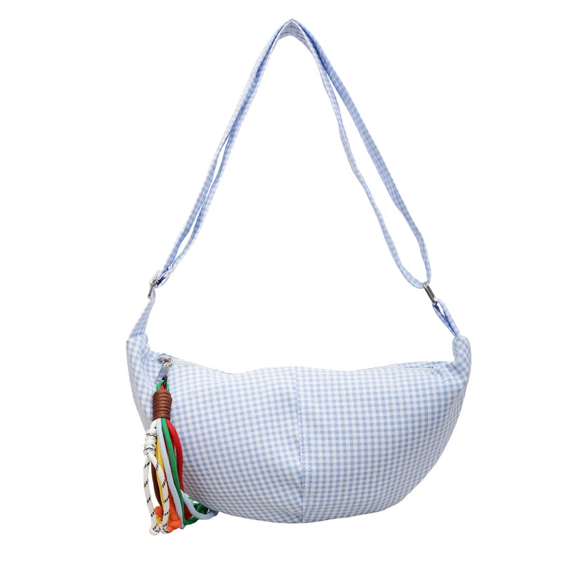 Bolso Bandolera de Cuadros Microfibra para Mujer