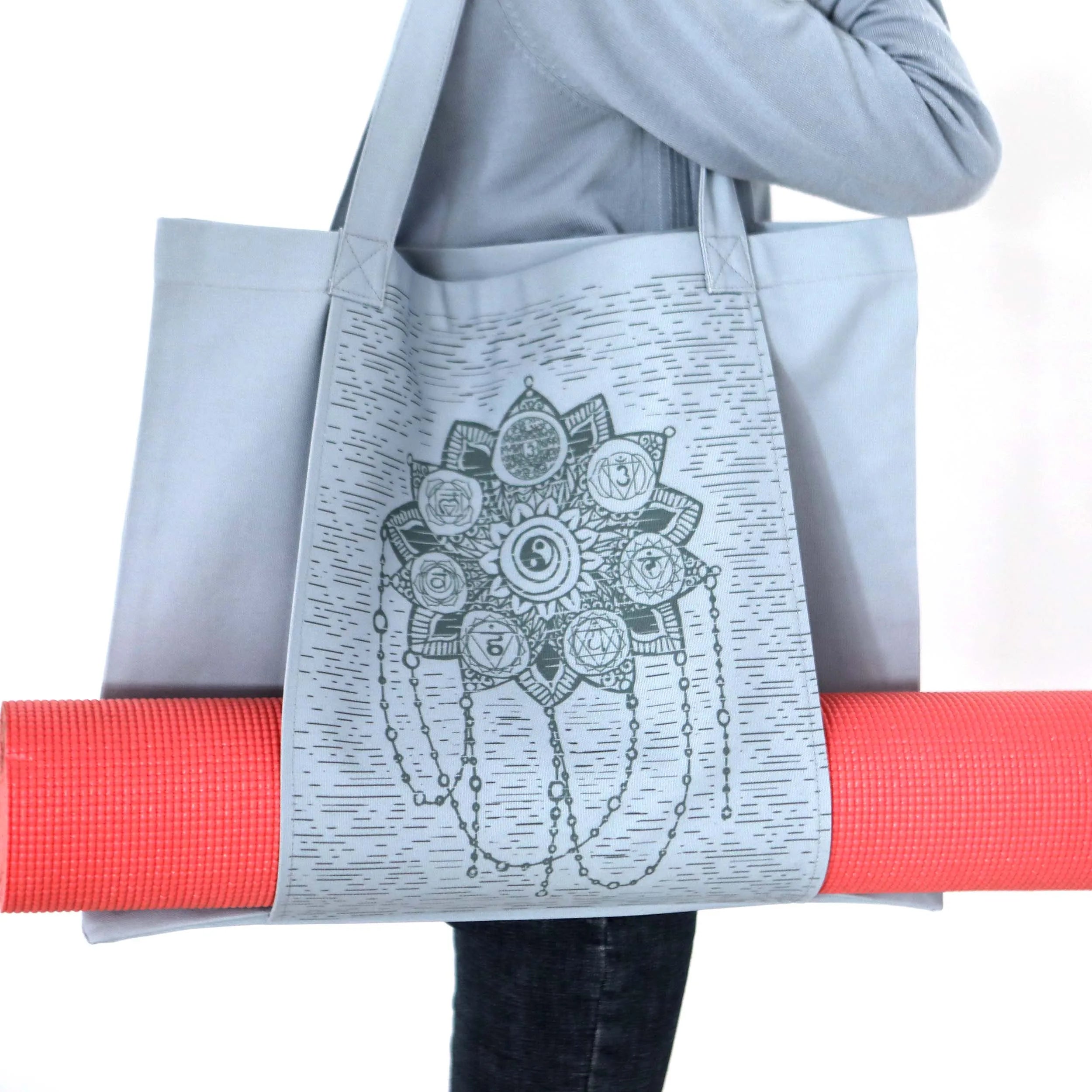 Bolsa de Yoga en Lona con Estampado Mandala – Calidad Premium
