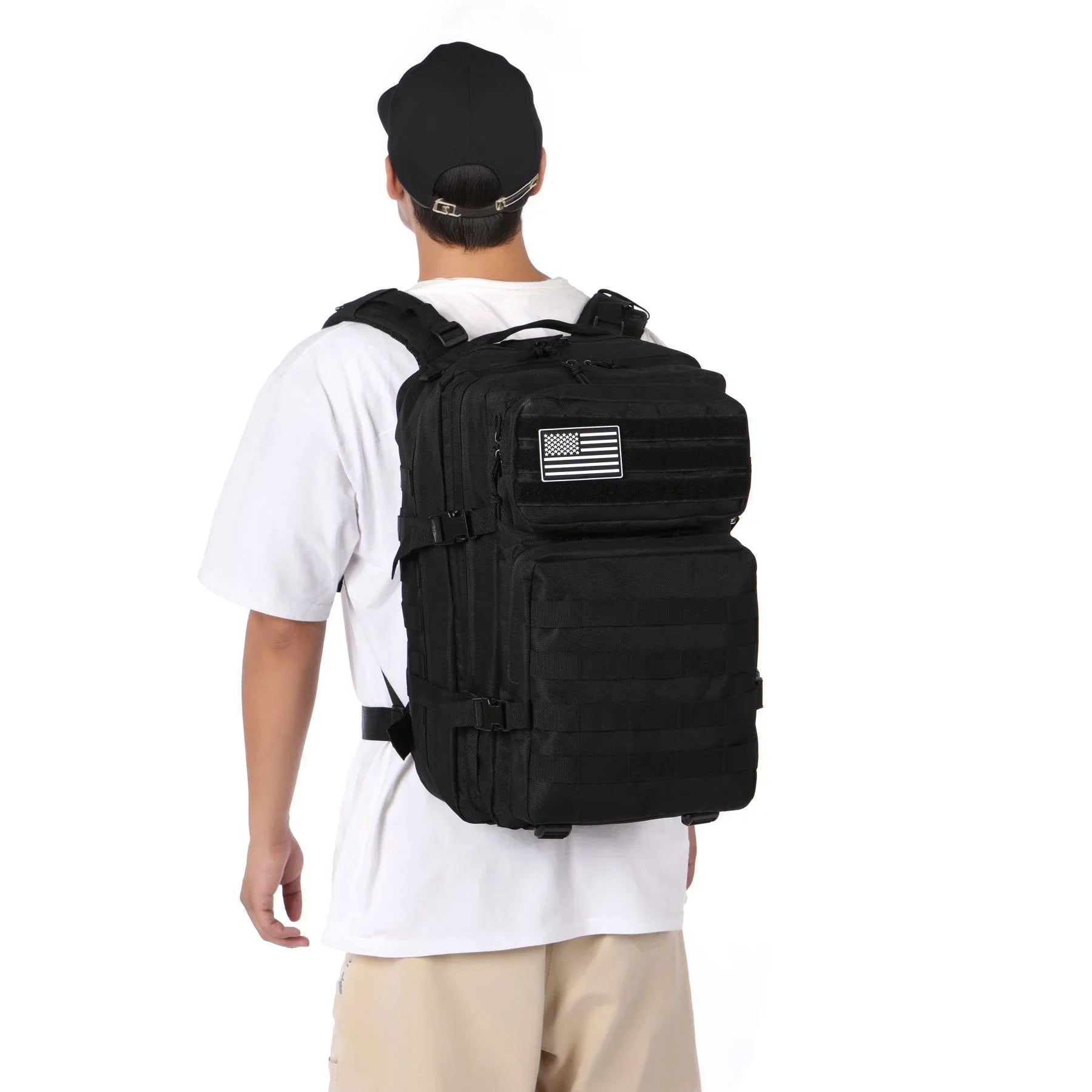 Mochila Táctica de 50L Impermeable Negra | Máxima Resistencia