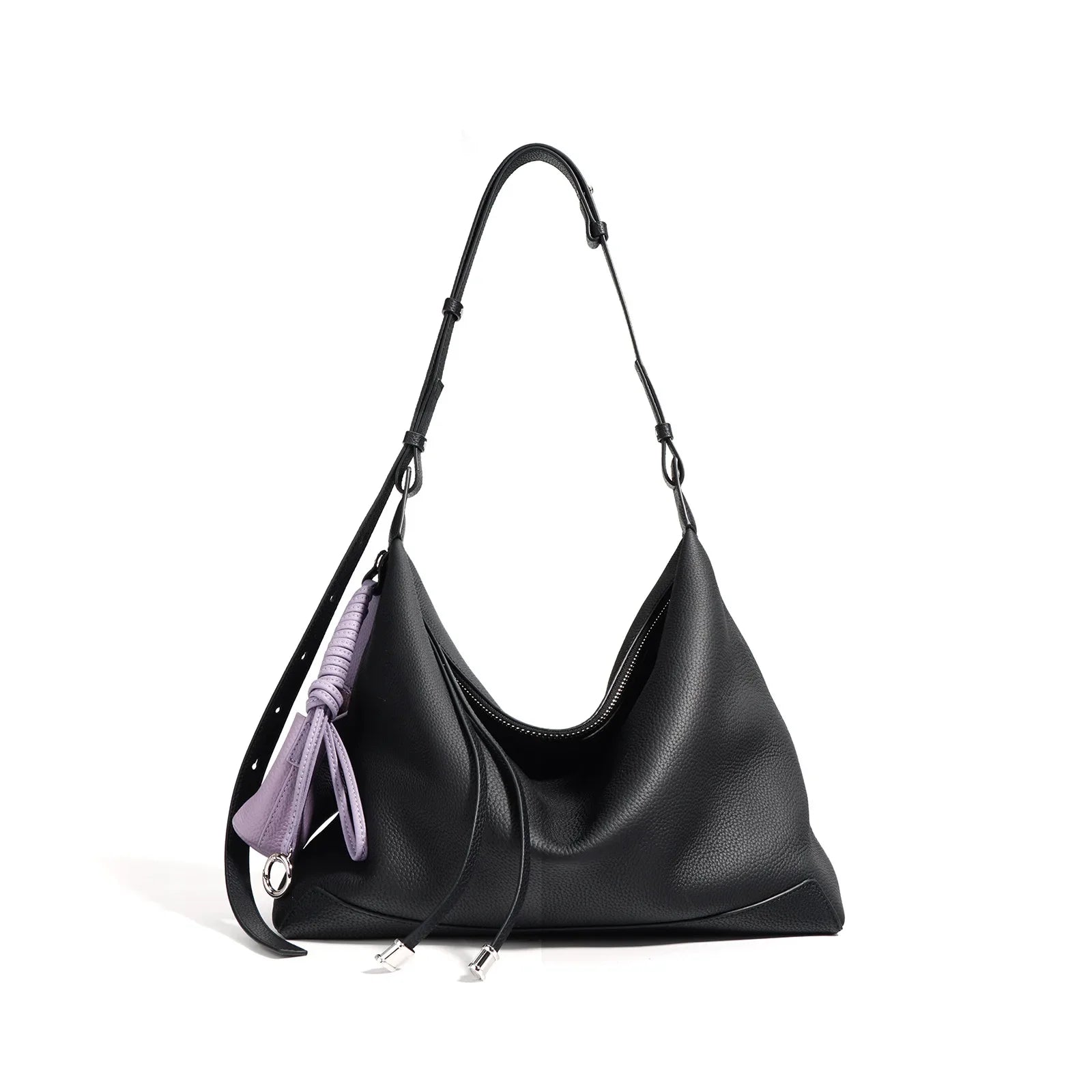 Bolso Tote Negro de Piel Genuina: Lujo Atemporal y Gran Capacidad