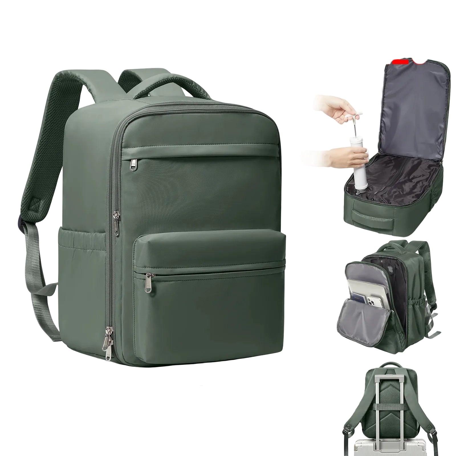 Mochila Unisex de Gran Capacidad con Compartimento para Portátil