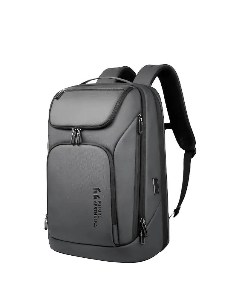 Mochila HK Tech Grey – Gran Capacidad para 17.3", Puerto USB y Seguridad Antirrobo