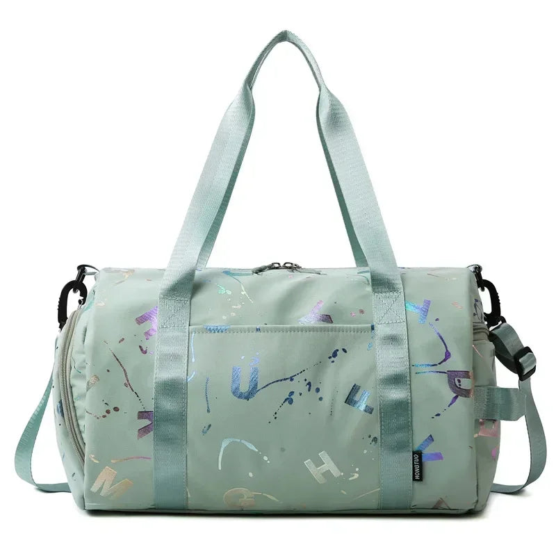 Bolsa Deportiva con Estampado Urbano – Verde Fitness