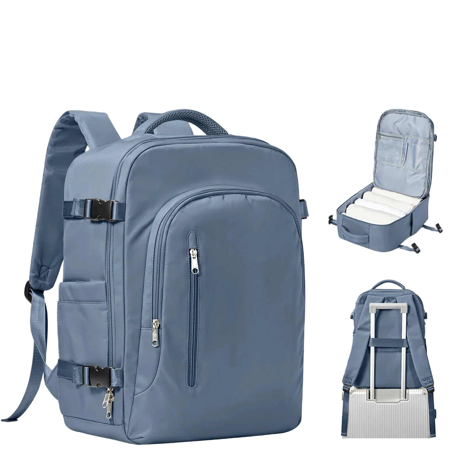 Mochila Business Unisex de Nylon Azul Oscuro – Profesional y Moderna