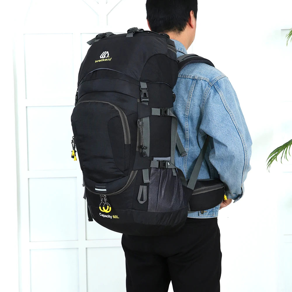 Mochila Outdoor LIXADA 60L Negra – Profesional y Versátil