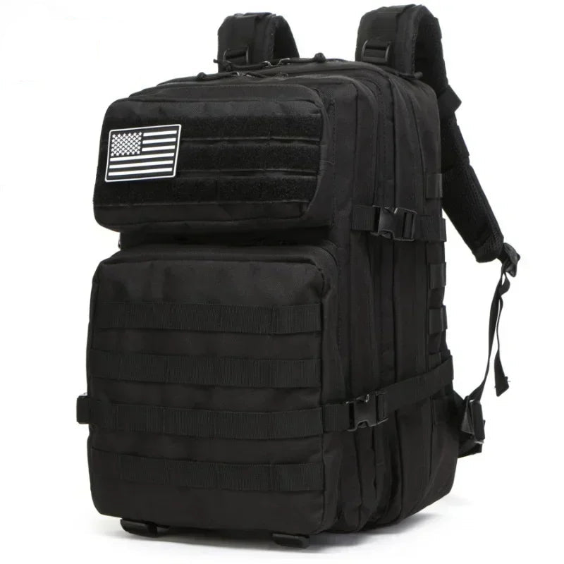 Mochila Táctica de 50L Impermeable Negra | Máxima Resistencia