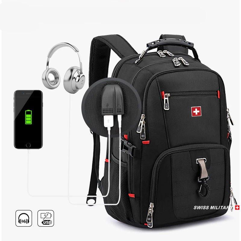 Mochila SWISS MILITARY Porta Portátil: Ergonómica, Impermeable y de Gran Capacidad