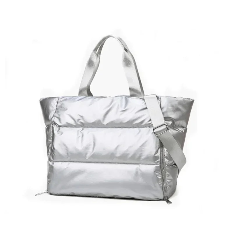 Bolsa de Deporte Gran Capacidad en Plata – Unisex