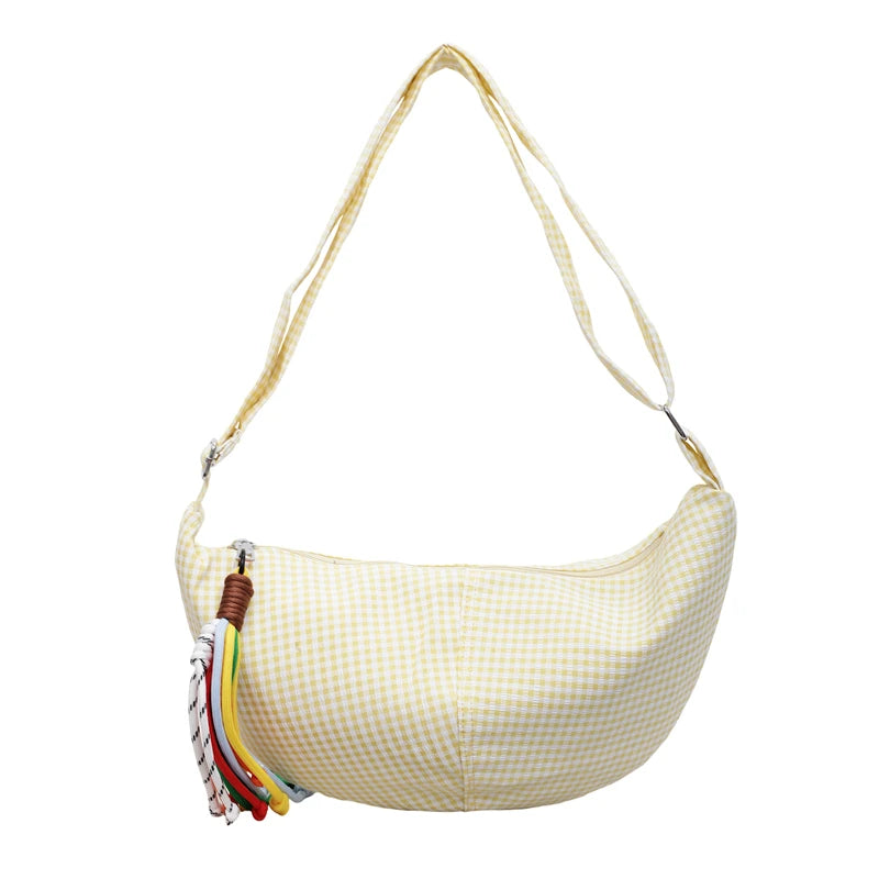 Bolso Bandolera de Cuadros Microfibra para Mujer