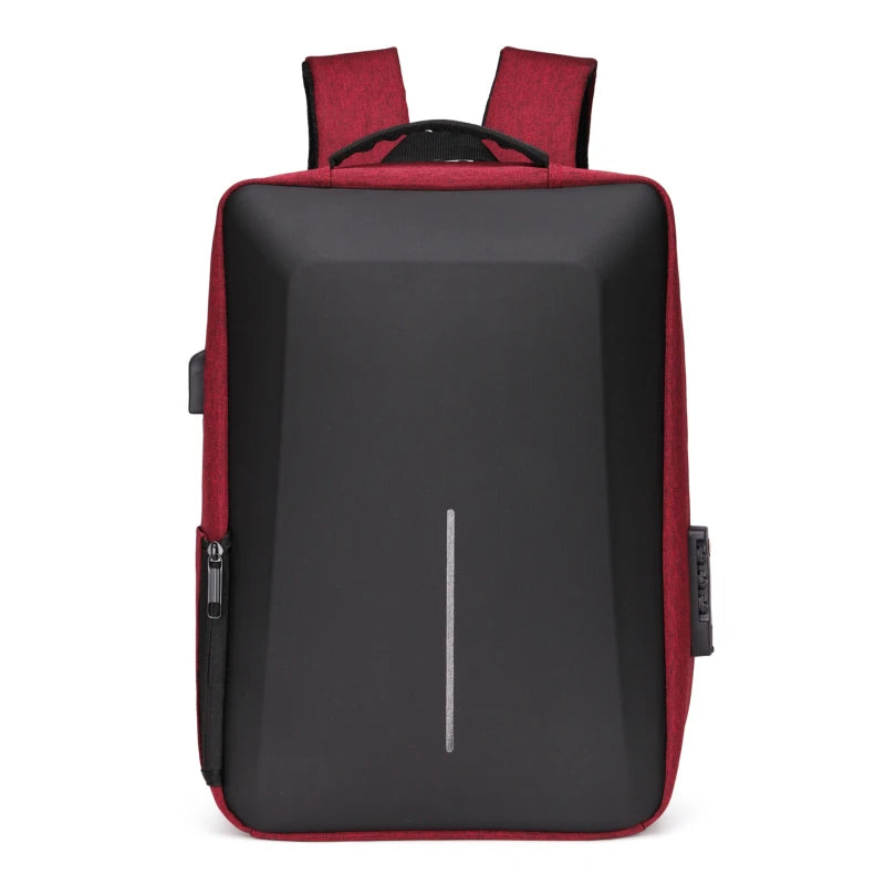 Mochila Urbana Roja de Oxford con Compartimento para Portátil – Estilo Moderno y Funcional