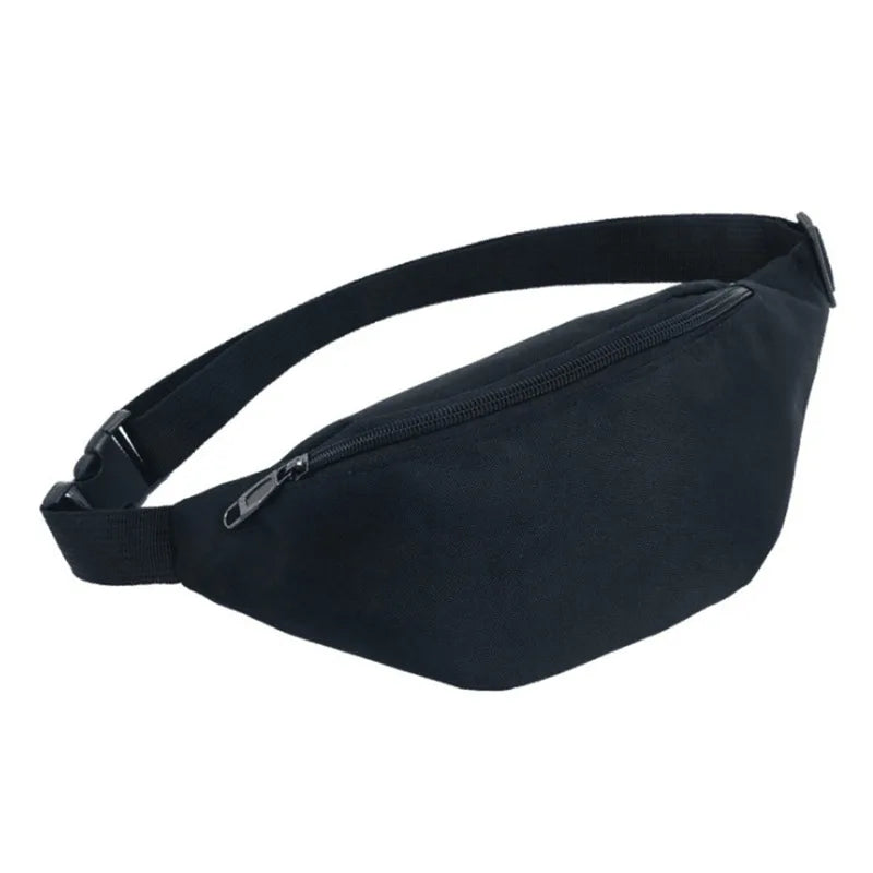 Riñonera Oxford Negra Impermeable – Gran Capacidad Elegante