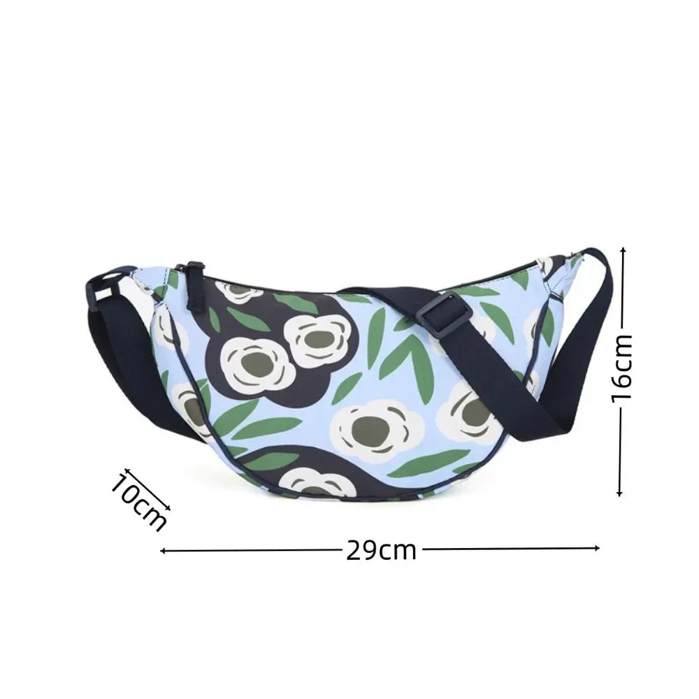 Bolso Bandolera y Riñonera de Nylon con Flores