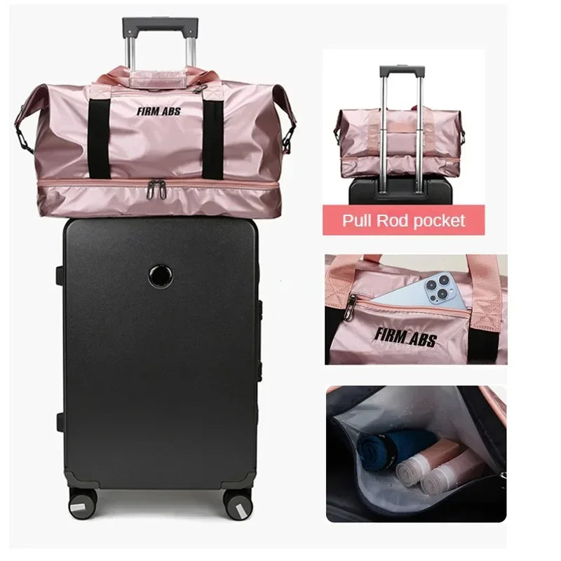 Bolsa Deportiva Multifuncional de PU – Compacta, Práctica y con Compartimento para Calzado