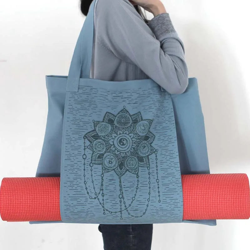 Bolsa de Yoga en Lona con Estampado Mandala – Calidad Premium