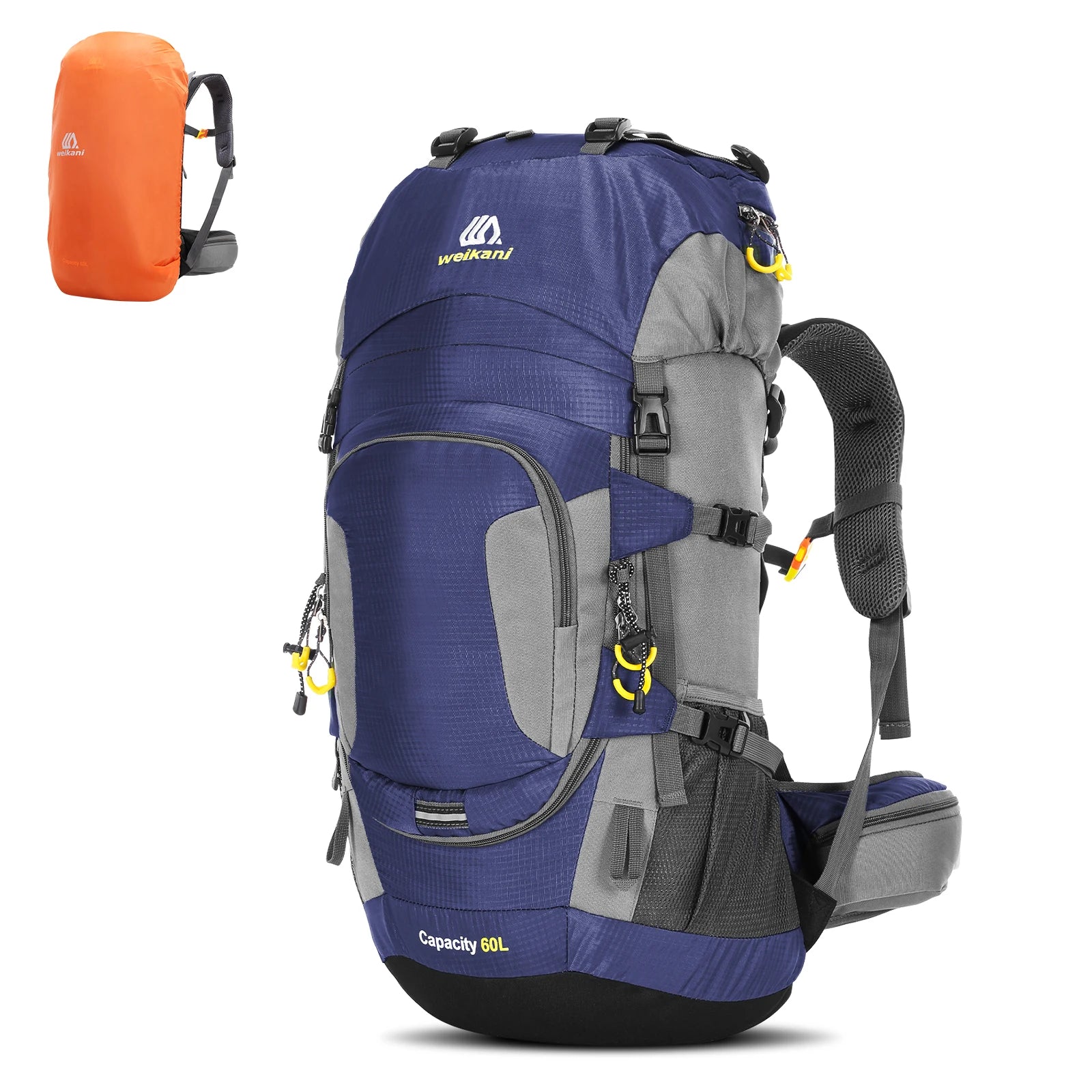 Mochila Outdoor LIXADA 60L Azul – Gran Capacidad y Máximo Confort
