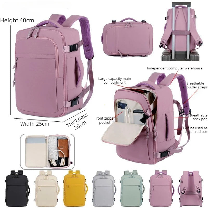 Mochila de Viaje Rosa: Medida Perfecta para Cabina y Máximo Confort
