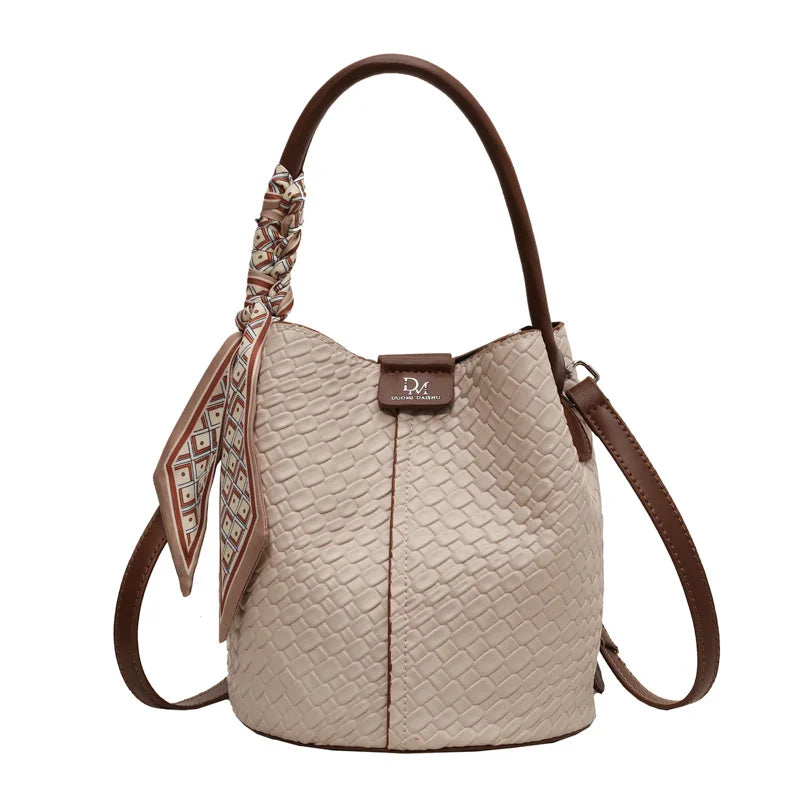 Bolso Bandolera Cubo Efecto Trenzado para Mujer