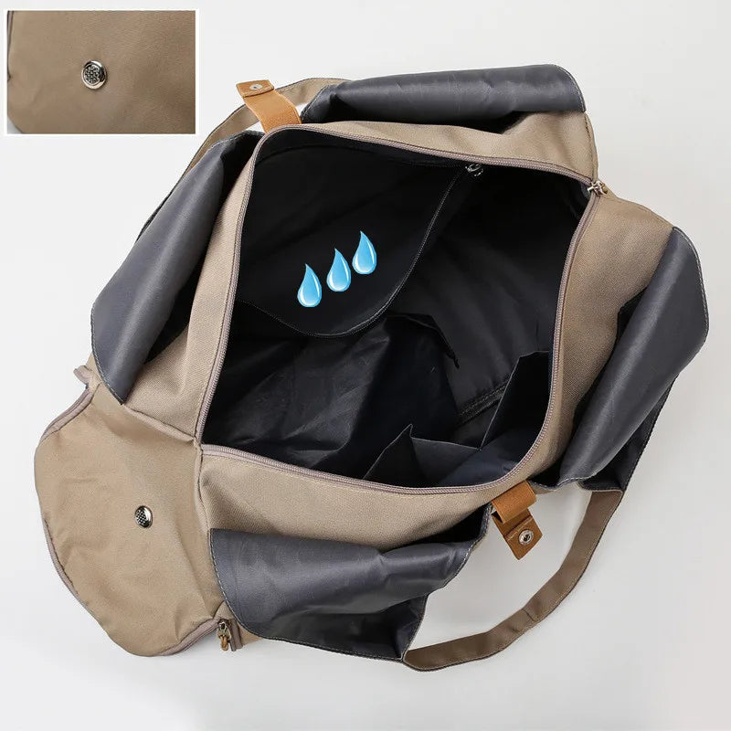Bolsa de Deporte Premium con Compartimento para Calzado – Color Caqui