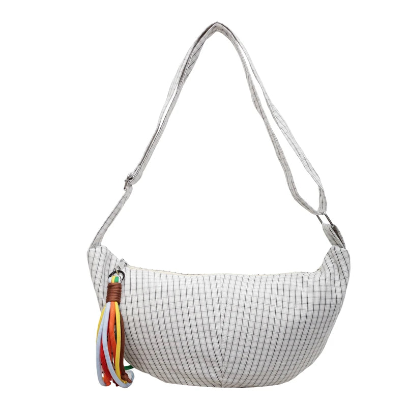 Bolso Bandolera de Cuadros Microfibra para Mujer