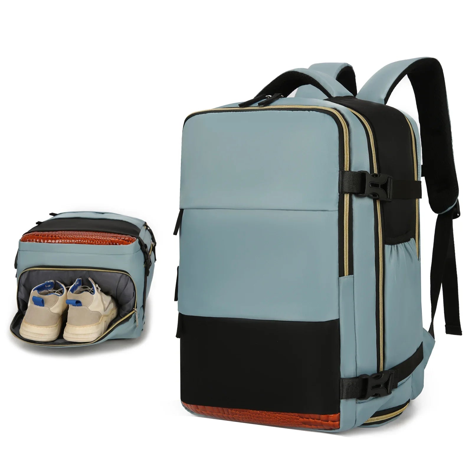 Mochila de Viaje de Cabina Azul de Alta Capacidad – Funcional y Versátil