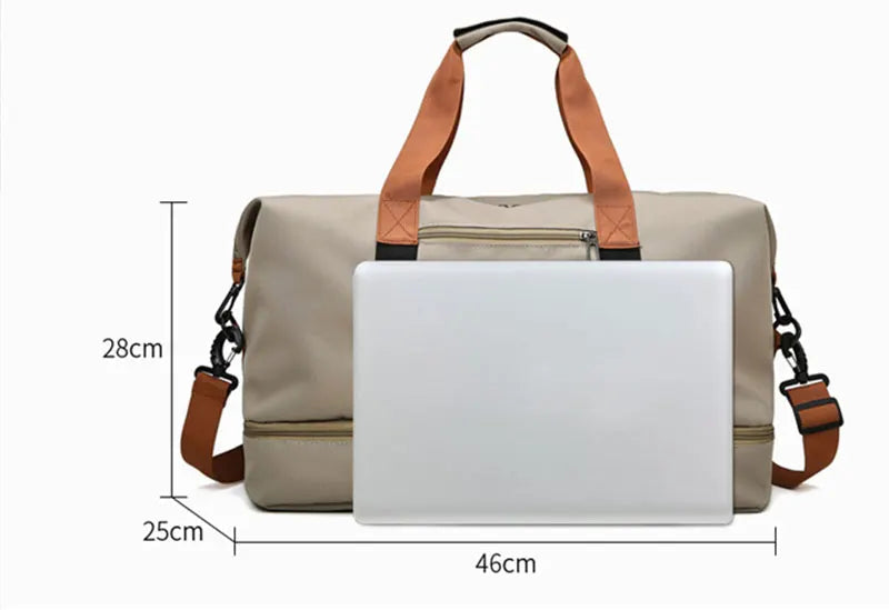 Bolsa de Deporte y Viaje Multifuncional: Con Zapatero y Bolsillo Impermeable