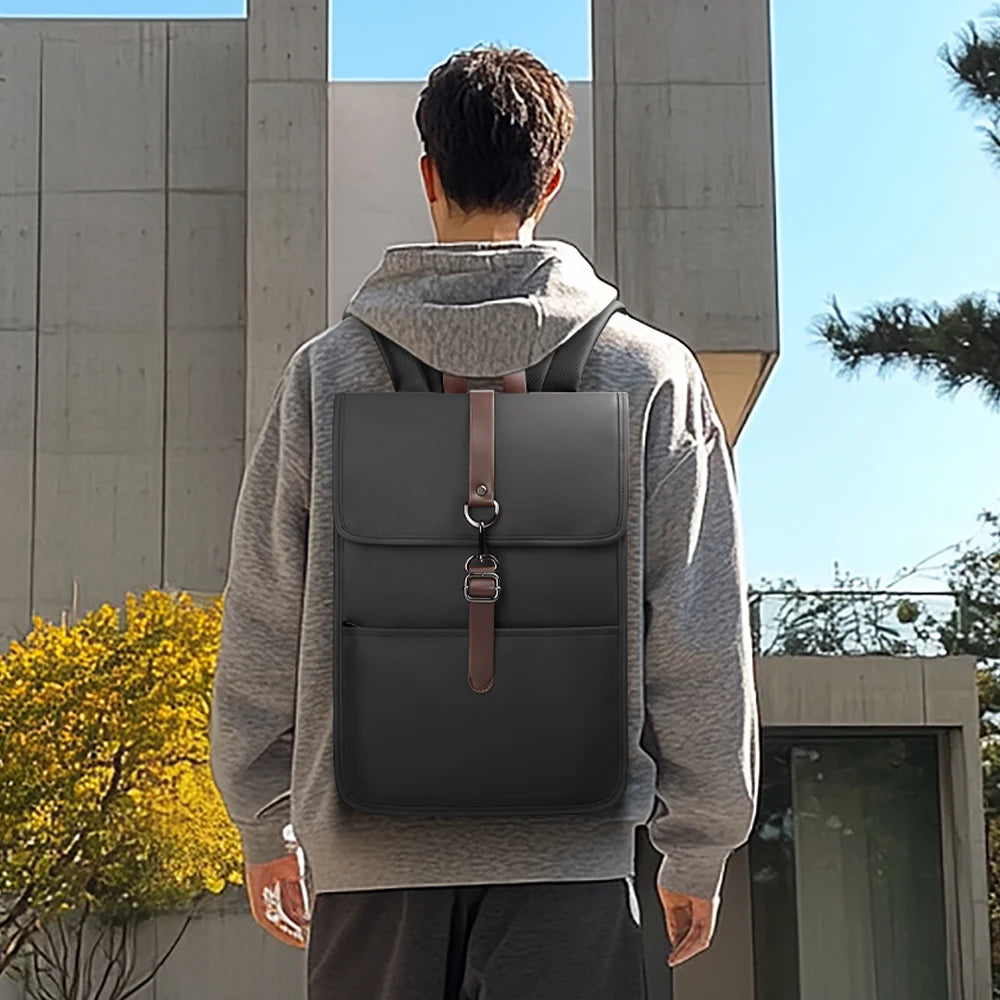 Mochila Vintage con Puerto USB y Compartimento para Portátil – Estilo Británico y Funcionalidad Moderna