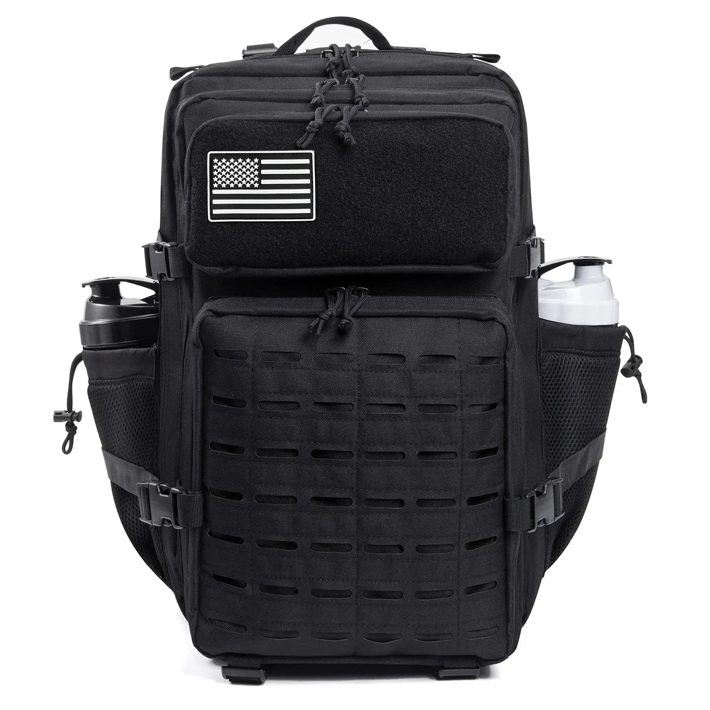 Mochila Táctica 45L Negra – Diseño Robusto y Estilo Urbano Funcional