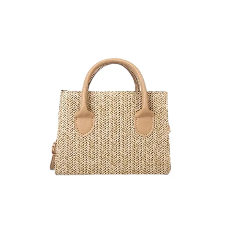 Bandolera de Paja Tejida con Diseño Calado — Estilo Natural y Elegancia